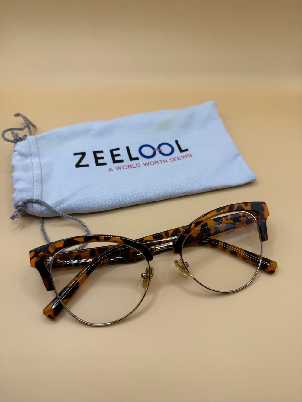 ZEELooL Tortoiseshell Women's Eyeglass Frames, unknown prescription